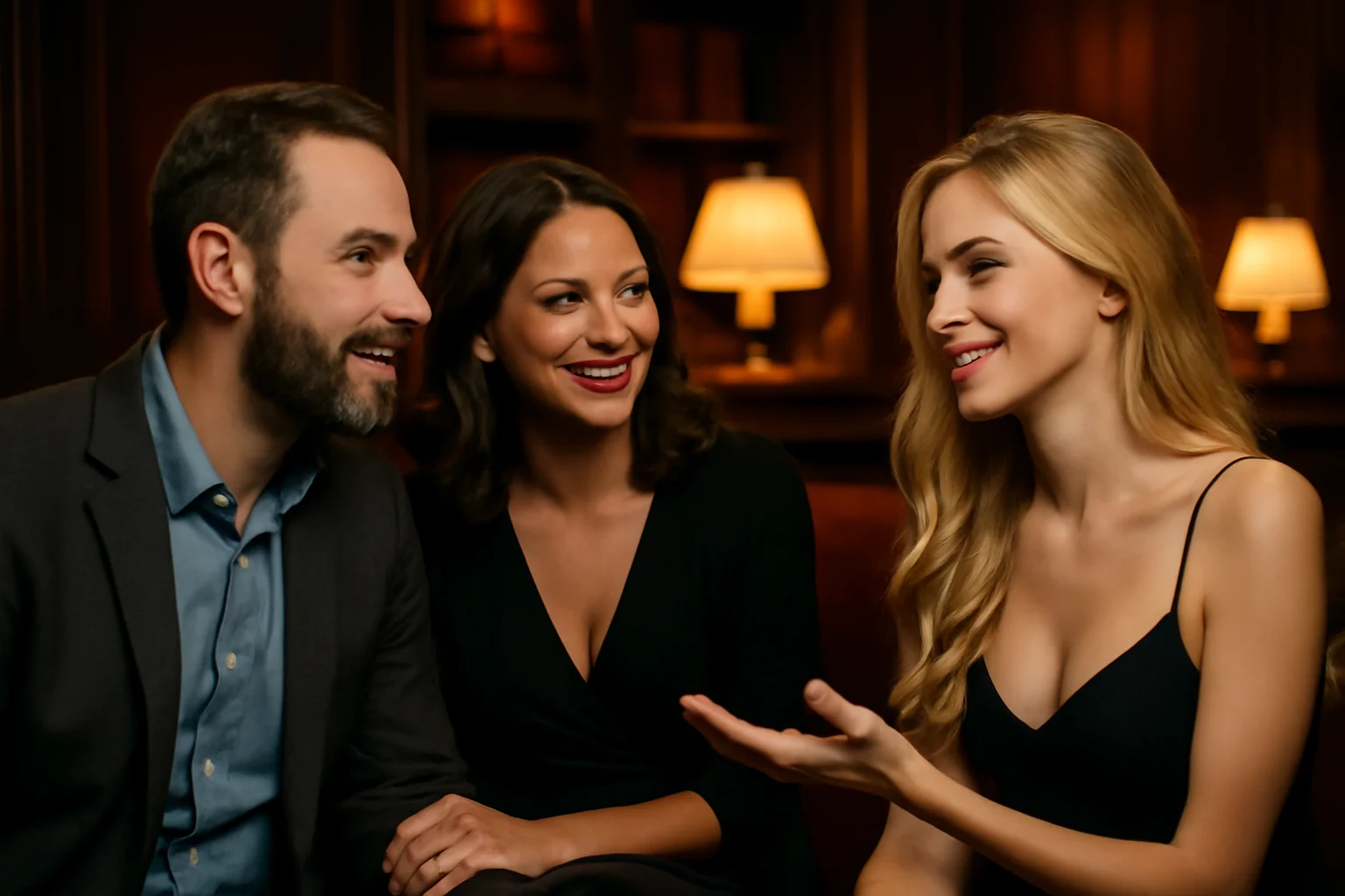 ein Paar mit einer Escort-Dame in Wien